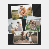Moderne 4 Foto Aangepaste Afbeelding Collage Fleece Deken (Voorkant)