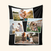 Moderne 4 Foto Aangepaste Afbeelding Collage Fleece Deken
