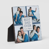 Moderne 4 foto Aangepaste tekst Vaderdag Fotoplaat (Voorkant)