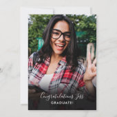 Moderne 4 foto collage afstudeerfeest kaart (Achterkant)