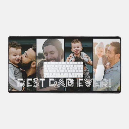 Moderne 4 foto collage beste papa ooit bureaumat (Keyboard & Muis)