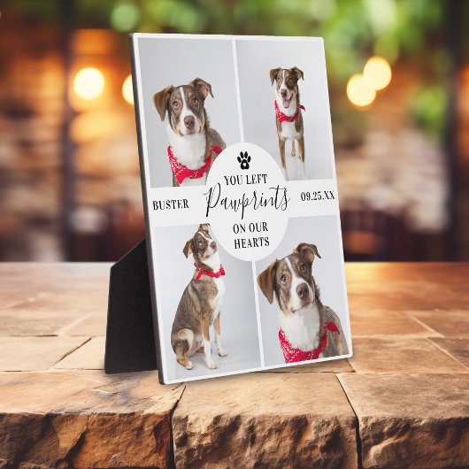 Moderne 4 foto-collage | Huisdier verloren hond/ka Fotoplaat