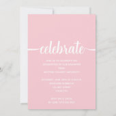 Moderne 4 Foto Collage Roze Afstuderen Kaart (Achterkant)