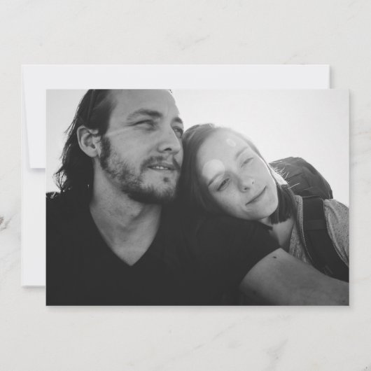 Moderne 4 foto collage script kalligrafie bruiloft save the date (Achterkant)