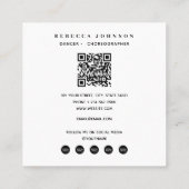Moderne 4 Foto Danser Choreograaf QR Code Vierkante Visitekaartje (Achterkant)