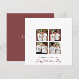 Moderne 4 foto LGBT Gay Love Husband Valentijn Feestdagenkaart