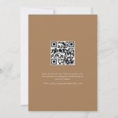 Moderne 4 Foto QR Code Rsvp Elegante Trouwfeest Kaart (Achterkant)
