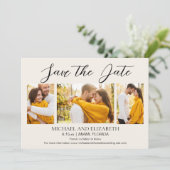 Moderne 4 Foto Trouw Save Date Save The Date (Staand voorkant)