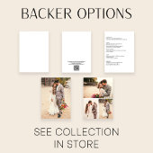 Moderne 4 Foto Zwart & Wit Boho Huwelijk Kaart