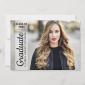 Moderne 4 fotocollage afstuderen bedekking eenvoud aankondiging (Voorkant)