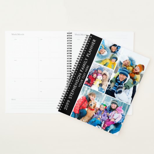 Moderne 4 Fotocollage Gepersonaliseerde Custom Pla Planner (Display)