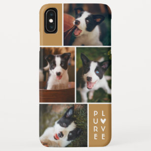 Moderne 4 fotocollage Zuivere liefde Deep Gold Case-Mate iPhone Case