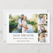 Moderne 4-fotominimalistisch eenvoudig save the date (Voorkant)