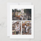 Moderne 4 Foto's Happily Ever After Huwelijk Kaart (Achterkant)