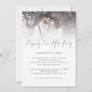 Moderne 4 Foto's Happily Ever After Huwelijk Kaart