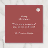 Moderne 4 foto's raster bedankjes labels (Achterkant)