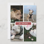 Moderne 4 foto's raster plat ontwerp feestdagenkaart (Voorkant)