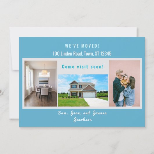 Moderne 4 foto's We hebben bewegende aankondiging  (Voorkant)