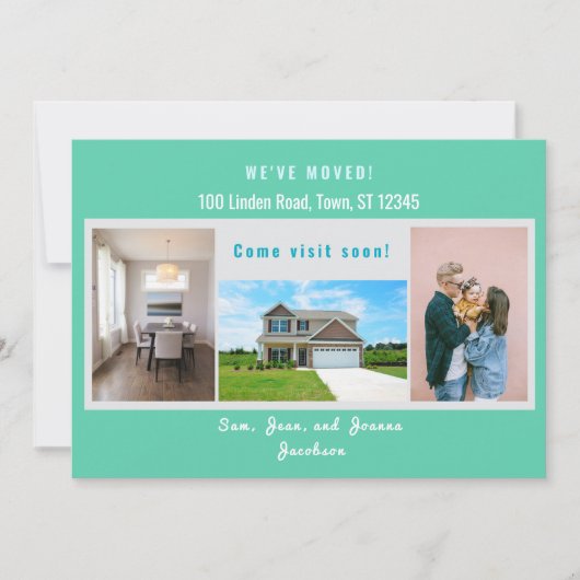 Moderne 4 foto's We hebben bewegende aankondiging (Voorkant)