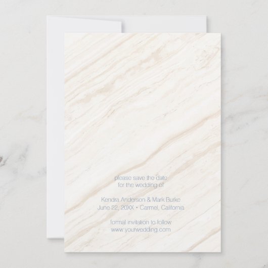 Moderne 4-fotostrand Sla de datum op Kaart (Achterkant)