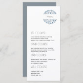 Moderne 4 gangen bloemenbruiloft menu (Voorkant / Achterkant)