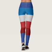 Moderne 4 juli Retro Multicolor Striped Leggings (Achterkant)