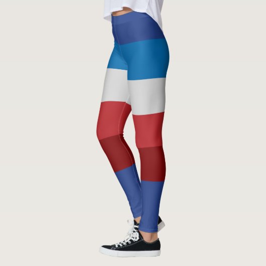 Moderne 4 juli Retro Multicolor Striped Leggings (Links)
