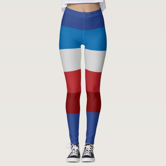 Moderne 4 juli Retro Multicolor Striped Leggings (Voorkant)