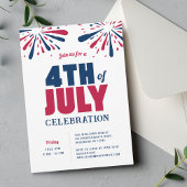 Moderne 4 juli Rood Wit en Blauw Viering Kaart