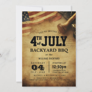 Moderne 4th of July Achtertuin BBQ I Rustiek Kaart