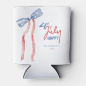 Moderne 4th of July Bow Party Patriottisch Blikjeskoeler (Voorkant)