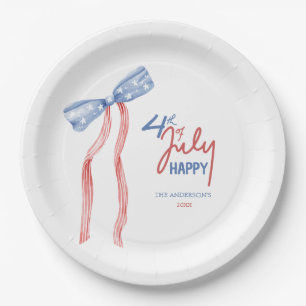 Moderne 4th of July Bow Party Patriottisch Papieren Bordje