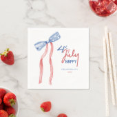 Moderne 4th of July Bow Party Patriottisch Servet (Insitu)