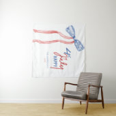 Moderne 4th of July Bow Party Patriottisch Wandkleed (In Situ (horizontaal))