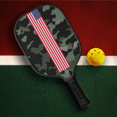 Moderne 4th van Juli US Flag Camo Custom Name Pickleball Paddle