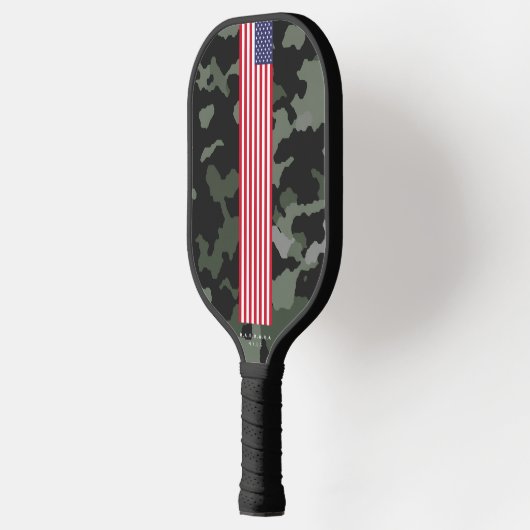 Moderne 4th van Juli US Flag Camo Custom Name Pickleball Paddle (Links)