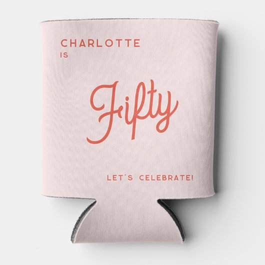 Moderne 50 50ste 50ste verjaardag blikjeskoeler (Voorkant)
