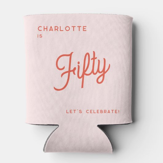 Moderne 50 50ste 50ste verjaardag blikjeskoeler (Achterkant)