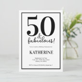 Moderne 50 en Fabulous 50ste verjaardag Kaart (Staand voorkant)