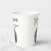 Moderne 50 en Fabulous Foto 50e Verjaardag Papieren Bekers (Rechts)