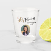 Moderne 50 en Fabulous Foto 50e Verjaardag Shot Glas (Voorkant)