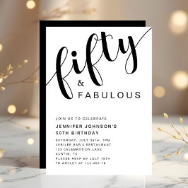 Moderne 50 en fantastische 50e verjaardag kaart