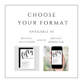 Moderne 50 en fantastische 50e verjaardag kaart