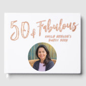 Moderne 50 en fantastische foto 50ste verjaardagsf gastenboek (Voorkant)