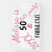 Moderne 50 en verbluffende tekst van afgelopen dag spandoek (Verticaal)