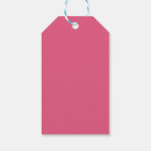 Moderne 50 Fabulous Heet Roze Naam 50e Verjaardag Cadeaulabel (Achterkant)