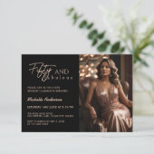 Moderne 50 & Fabulous Photo Roos Gold 50e Verjaard Kaart (Staand voorkant)