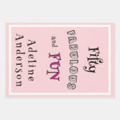 Moderne 50 Roze Inpakpapier Plat Vellen Set van 3 (Voorkant 2)