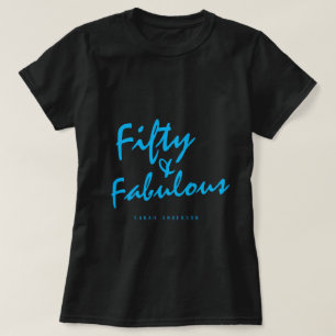 Moderne 50 Verbluffende aangepaste naam 50e verjaa T-shirt