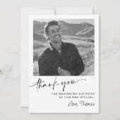 Moderne 50e geboortedag foto bedankkaart (Voorkant)